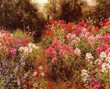 Louis Aston Knight Painting - A Flower Garden Louis Aston Knight